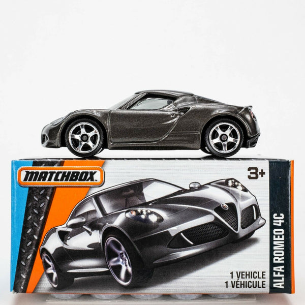 2015 Matchbox Power Grabs #21 2015 Alfa Romeo 4C BASALT GREY METALLIC | FSB