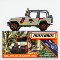 2020 Matchbox Power Grabs #72 Jeep Wrangler Rollbar SAND BEIGE | JURASSIC | FSB