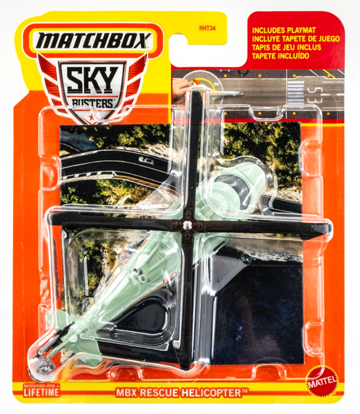2024 Matchbox Sky Busters #19 MBX Rescue Copter GREEN | WILDFIRE RESCUE | FSC