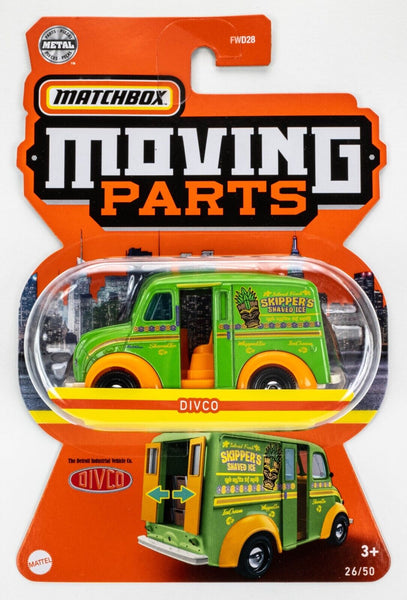 2022 Matchbox Moving Parts #26 Divco Truck GREEN | SKIPPER'S SHAVED ICE | FSC