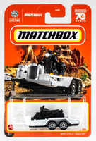 2023 Matchbox #63 MBX Cycle Trailer WHITE | CYCLE RUNNER | MOTORBIKE | FSC