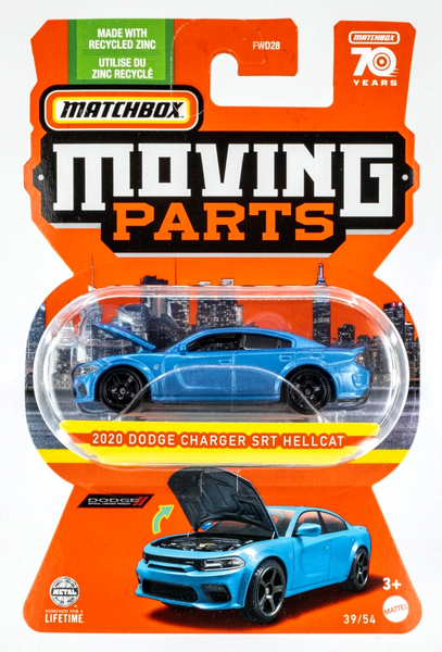 2023 Matchbox Moving Parts #39 2020 Dodge Charger SRT Hellcat FROSTBITE (BLUE)