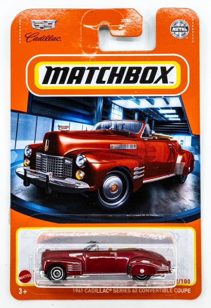 2022 Matchbox #62 1941 Cadillac Series 62 Convertible RED METALLIC | FSC