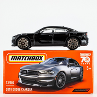 2023 Matchbox Power Grabs #13 2018 Dodge Charger PITCH BLACK | FSB