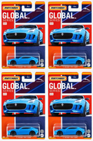 2021 Matchbox Global Series #4 '15 Jaguar F-Type Coupe BLUE | 4-PACK LOT | FSC