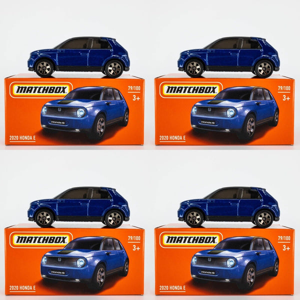 2022 Matchbox Power Grabs #79 2020 Honda E CRYSTAL BLUE | 4-PACK LOT | FSB