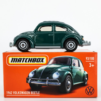 2022 Matchbox Power Grabs #93 1962 Volkswagen Beetle JAVA GREEN | FSB