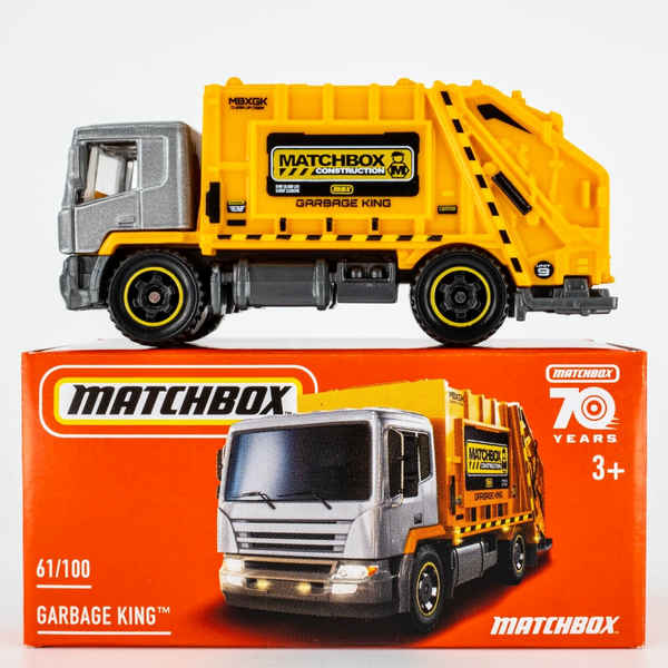 2023 Matchbox Power Grabs #61 Garbage King SILVER | YELLOW | CONSTRUCTION | FSB