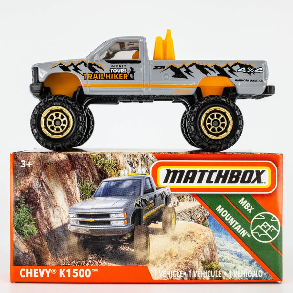 2020 Matchbox Power Grabs #69 Chevy K-1500 GREY | GIONET TOURS TRAIL | FSB