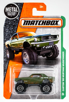 2016 Matchbox #94 Custom '68 Mustang Mudstanger MATTE GREEN | MUDDY | FSC