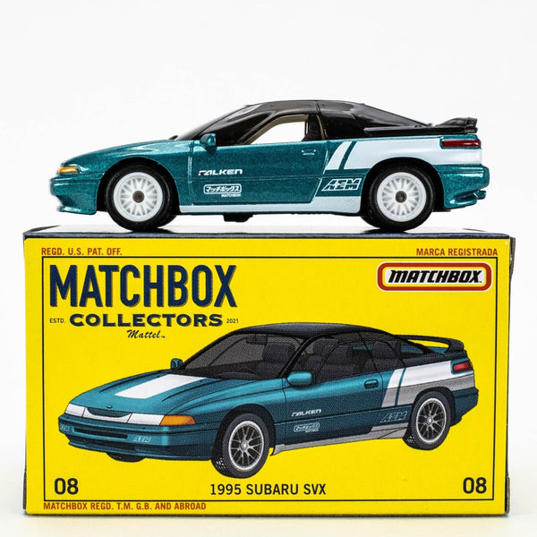 2022 Matchbox Collectors #08 1995 Subaru SVX AQUA BLUE METALLIC | FALKEN | BOXED