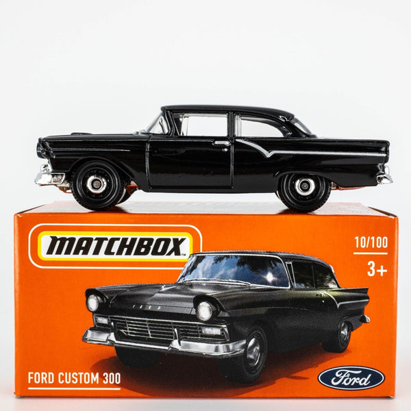 2022 Matchbox Power Grabs #10 Ford Custom 300 RAVEN BLACK | FSB