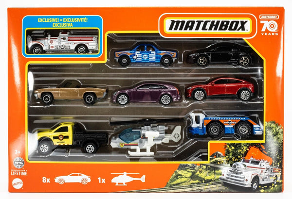 2023 Matchbox 9-Pack | Exclusive Seagrave Fire Engine | Audi | Cadillac | Ford