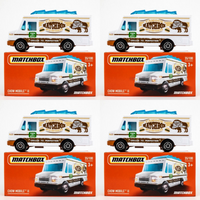 2022 Matchbox Power Grabs #35 Chow Mobile II WHITE | FAMOUS | 4-PACK LOT | FSB