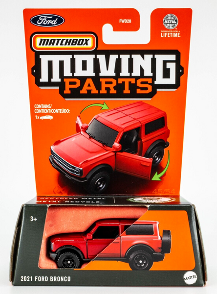 2024 Matchbox Moving Parts #45 2021 Ford Bronco RACE RED | FSC