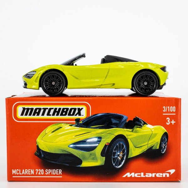 2022 Matchbox Power Grabs #3 McLaren 720 Spider NAPIER GREEN | FSB