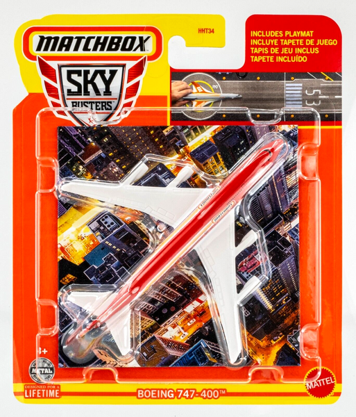 2024 Matchbox Sky Busters #14 Boeing 747-400 RED | WHITE | FSC