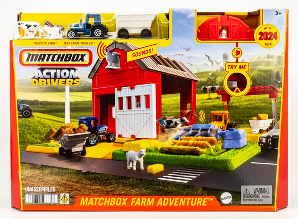 2024 Matchbox Action Drivers Farm Adventure™ w/ Tractor, Trailer, Animals | FSB