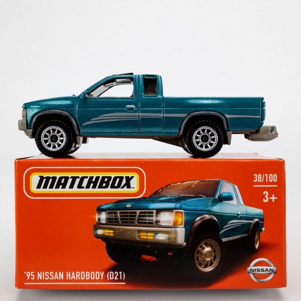 2021 Matchbox Power Grabs #38 '95 Nissan Hardbody (D21) VIVID TEAL PEARL | FSB