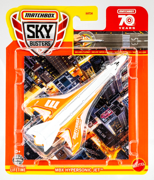 2023 Matchbox Sky Busters #13 MBX Hypersonic Jet WHITE | ORANGE | FSC