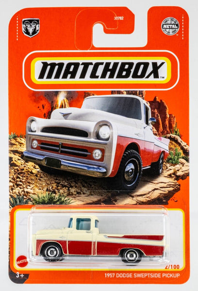 2021 Matchbox #2 1957 Dodge Sweptside Pickup RED | CREAM | FSC