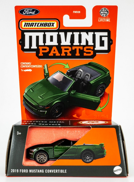 2024 Matchbox Moving Parts #31 2019 Ford Mustang Convertible NEED FOR GREEN |FSC
