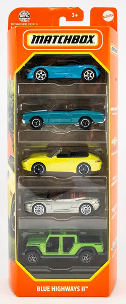 2024 Matchbox Blue Highways II 5-Pack | Porsche | Chevy | Jeep | McLaren | FSB