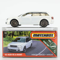 2018 Matchbox Power Grabs #20 '02 Audi RS6 Avant CARRARA WHITE | FSB