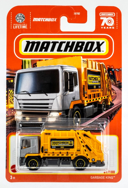 2023 Matchbox #61 Garbage King SILVER | YELLOW | MATCHBOX CONSTRUCTION | FSC