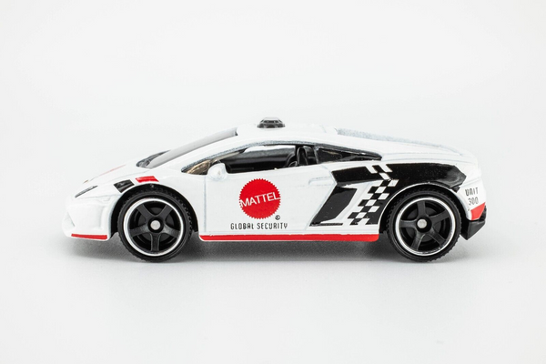 2021 Matchbox #69 Lamborghini Gallardo Police WHITE | MATTEL GLOBAL SEC. | MINT