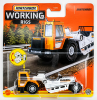 2021 Matchbox Working Rigs #5 Road Scraper WHITE | RANEC EQUIPMENT | FSC