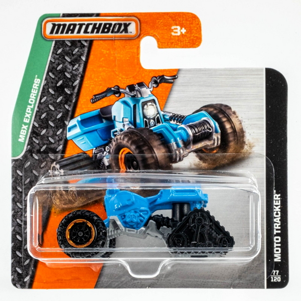 2015 Matchbox #77 Moto Tracker LIGHT BLUE | SHORT CARD