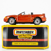 1999 Matchbox "Mustang Collection" 1995 Mustang SVT Cobra SUNSET ORANGE | MINT
