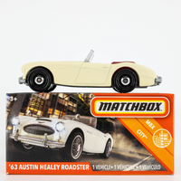 2020 Matchbox Power Grabs #42 '63 Austin Healey Roadster (3000 MK2) YELLOW | FSB