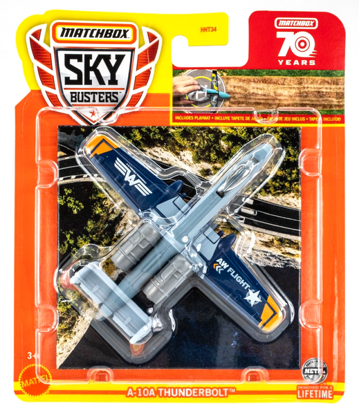 2023 Matchbox Sky Busters #12 A-10A Fairchild Thunderbolt BLUE | GREY | FSC