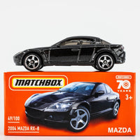 2023 Matchbox Power Grabs #49 2004 Mazda RX-8 JET BLACK MICA | FSB