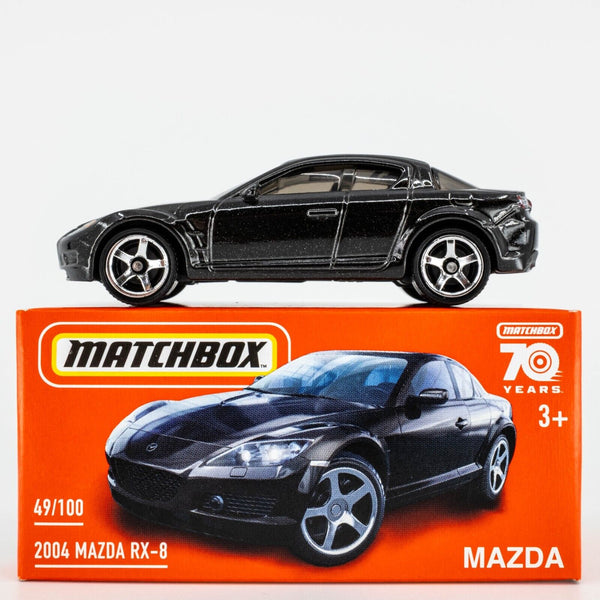 2023 Matchbox Power Grabs #49 2004 Mazda RX-8 JET BLACK MICA | FSB