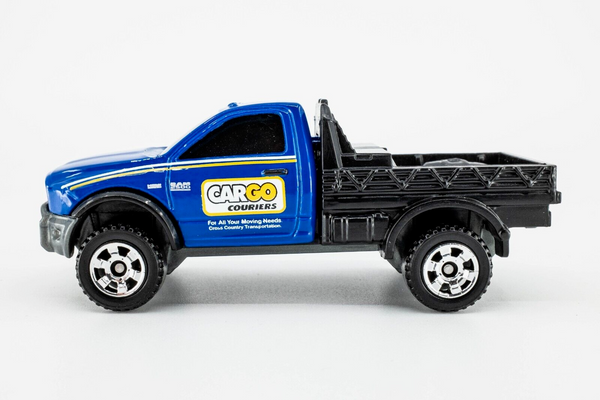 2021 Matchbox #100 2016 (Dodge) Ram Flatbed BLUE | CARGO COURIERS | MINT