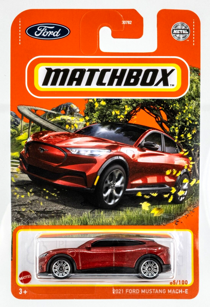 2022 Matchbox #65 2021 Ford Mustang Mach-E RAPID RED METALLIC TINTED | MOC
