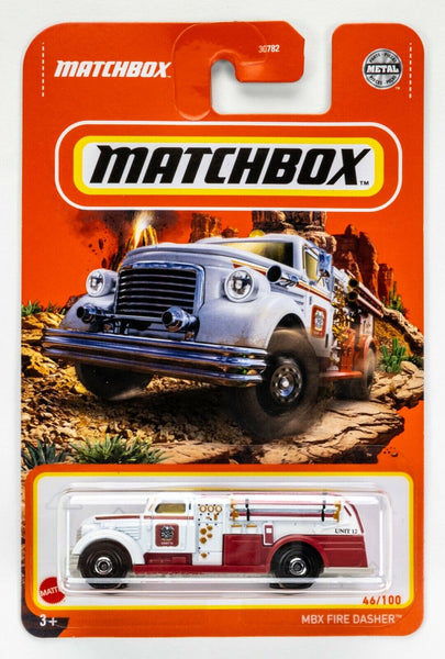 2022 Matchbox #46 MBX Fire Dasher (1953 GMC Model 454 AFE) WHITE / RED / MOC