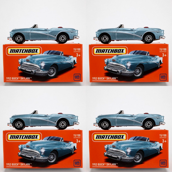 2021 Matchbox Power Grabs #15 1953 Buick Skylark GLACIER BLUE | 4-PK LOT | FSB