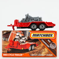 2020 Matchbox Power Grabs #99 MBX Cycle Trailer RED | FSB