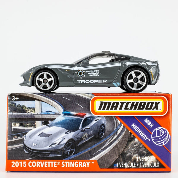 2020 Matchbox Power Grabs #24 Chevy Corvette Stingray GREY | TROOPER | FSB