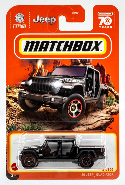 2023 Matchbox #41 '20 Jeep Gladiator BLACK CLEARCOAT | RUBICON | FSC