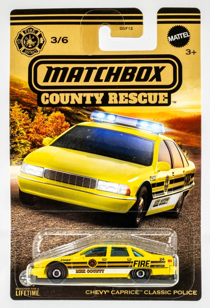 2024 Matchbox County Rescue #3 Chevy Caprice Classic Police YELLOW | FSC