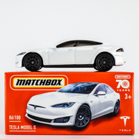 2023 Matchbox Power Grabs #86 Tesla Model S PEARL WHITE | FSB