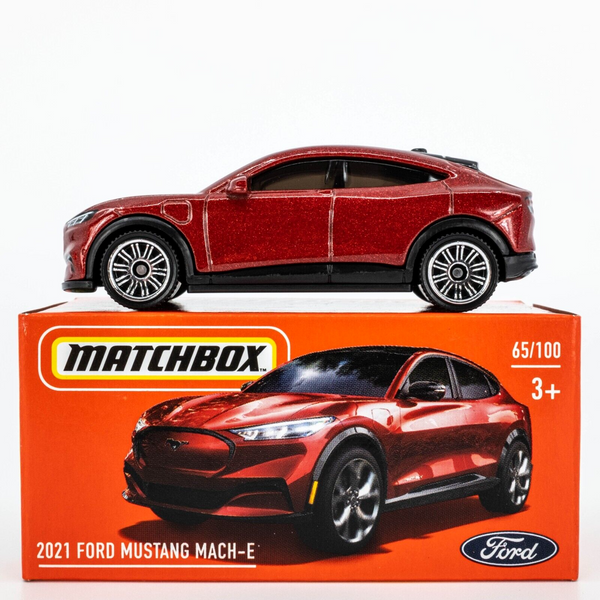 2022 Matchbox Power Grabs #65 2021 Ford Mustang Mach-E RAPID RED | FSB