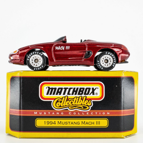 1999 Matchbox "Mustang Collection" 1994 Mustang Mach III BURGUNDY RED | MINT