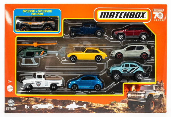 2023 Matchbox 9-Pack | Exclusive '72 Ford Bronco GUNMETAL GREY | VW | Jeep | GMC