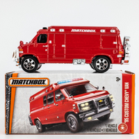 2017 Matchbox Power Grabs #87 '95 Custom Chevy (G30) Van RED | FSB